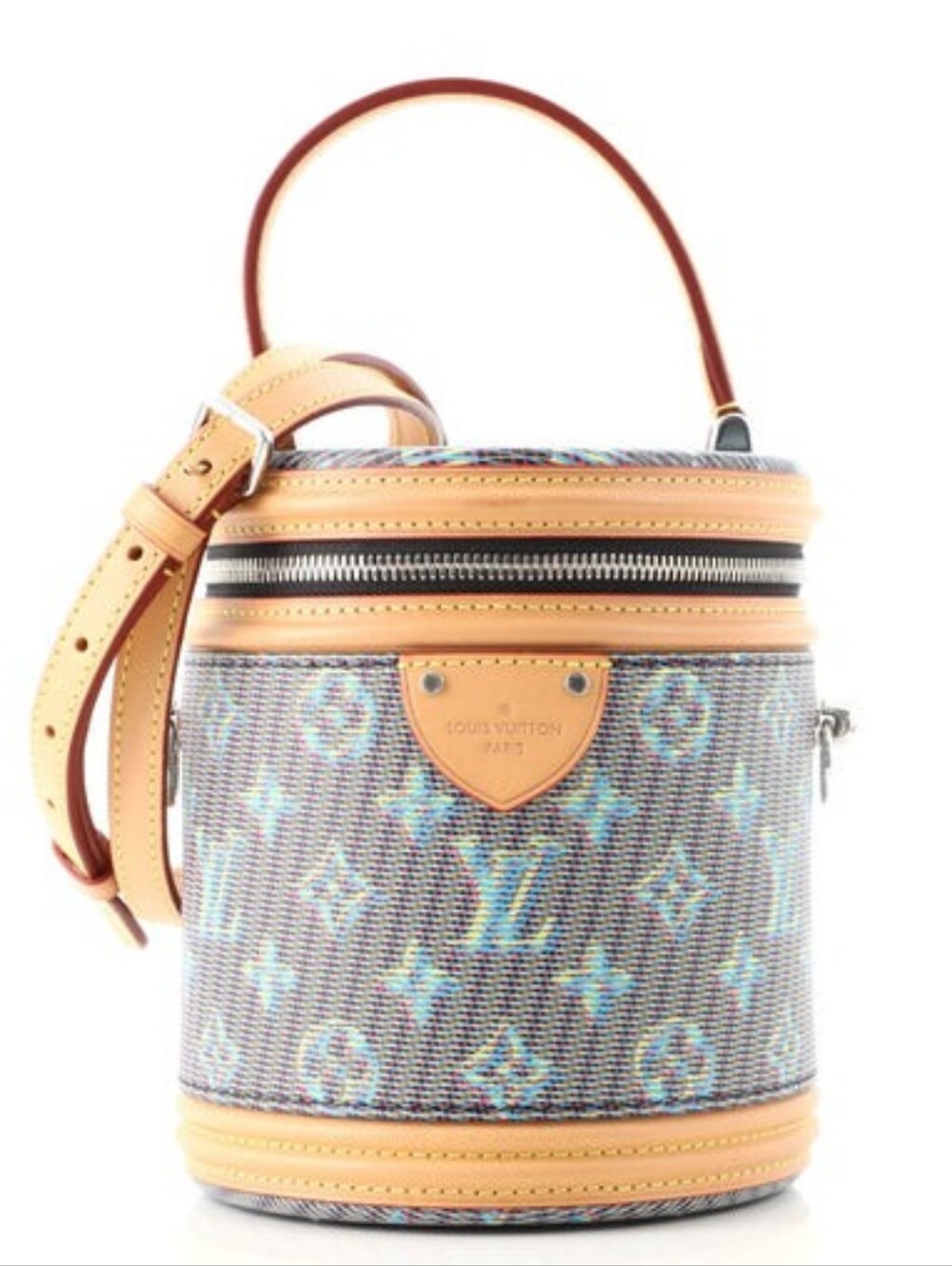 LiKE NEW!!! Rare! Louis Vuitton Cannes Bag in Damier Monogram Blue LV Pop Canvas - Picture 11 of 16